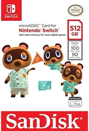 SanDisk 512GB Nintendo Licensed Micro SD Card SDXC UHS-I TF For Nintendo Switch Carousel 1