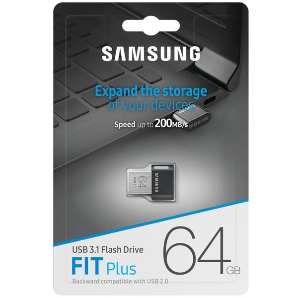 USB 3.1 64GB Flash Drive Samsung Fit Plus Memory Stick (200MB/s) | MUF-64AB Carousel 1