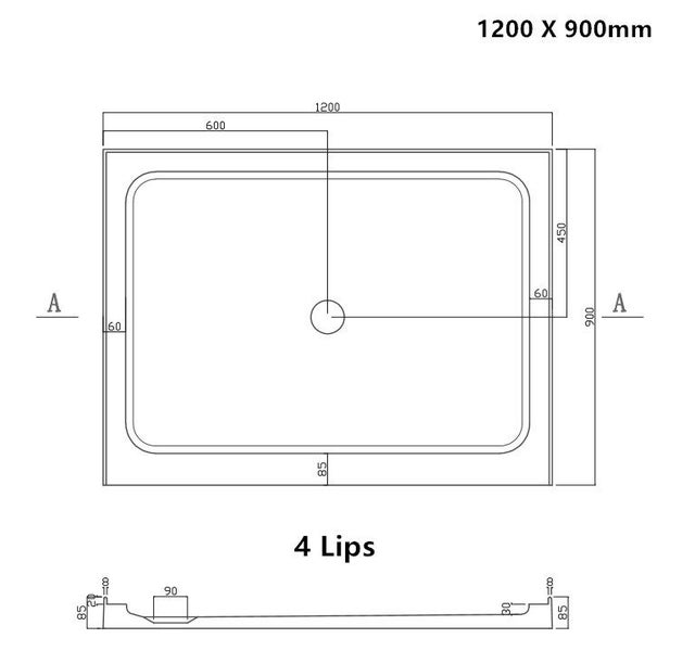 Alcove Enclosure 900dx1200wx900dmm 3 Side Shower Box Sliding Door+Liner+Tray Carousel 13