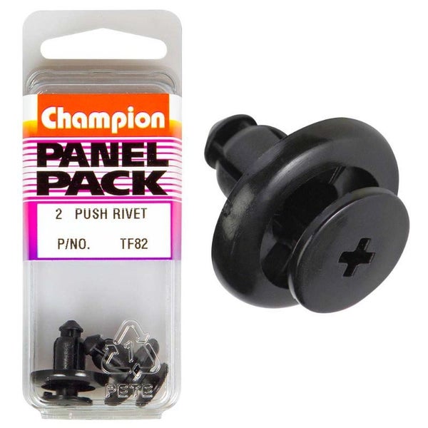 Champion Push Rivet Black 20mm HD x 9mm -2pk Carousel 2