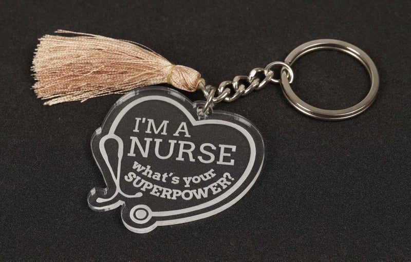 Inkdotpot Key Chain For Doctor Engraved Acrylic Key Holder Housewarming Carousel 2