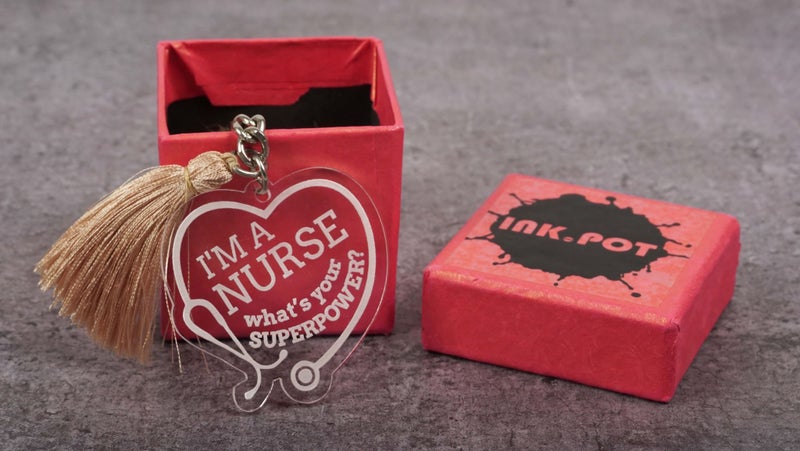 Inkdotpot Key Chain For Doctor Engraved Acrylic Key Holder Housewarming Carousel 5