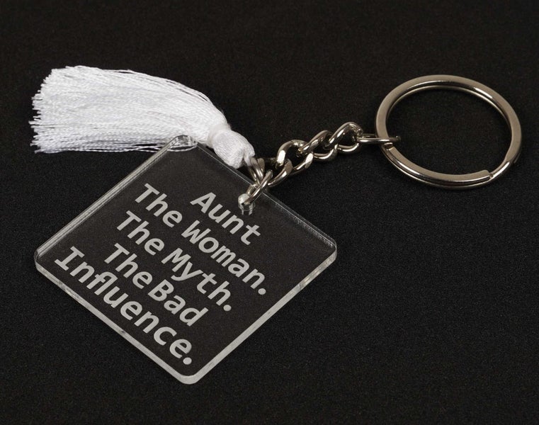 Inkdotpot Key Chain For Aunty Engraved Acrylic Key Holder Housewarming Carousel 2