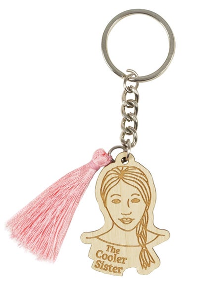 Inkdotpot Key Chain For Sister Engraved Wooden Key Holder Housewarming Carousel 1