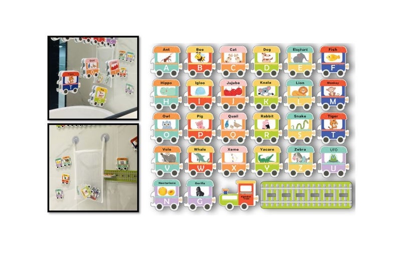 PTN Train Bath Stickers in The Tub Bath Toy Bath Activity DIY Sticker Puzzles Carousel 1