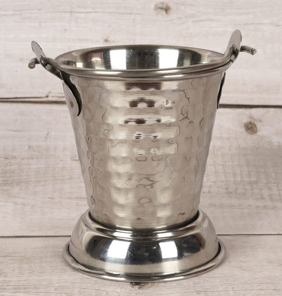 Trifri Mini Metal Bucket Stainless Steel Small Serving Buckets With Handle For Carousel 6