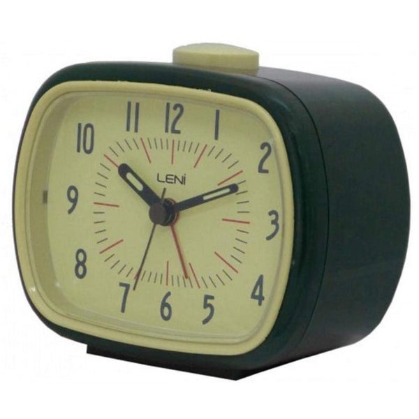 Leni Vintage Retro Desk Table Analogue Alarm Clock Bedside Home Decor Black Carousel 1