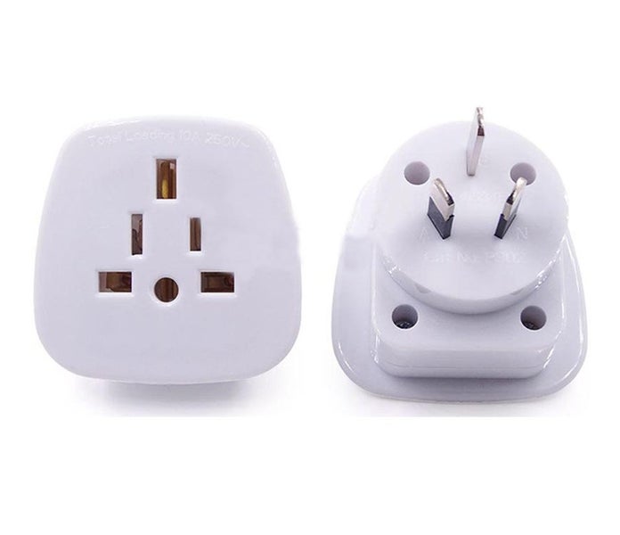 3-PIN UNIVERSAL NZ/AU PLUG POWER ADAPTER (WHITE) Carousel 1
