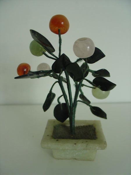 Chinese Hardstone Small Fruit Tree In Stone Planter Carousel 2