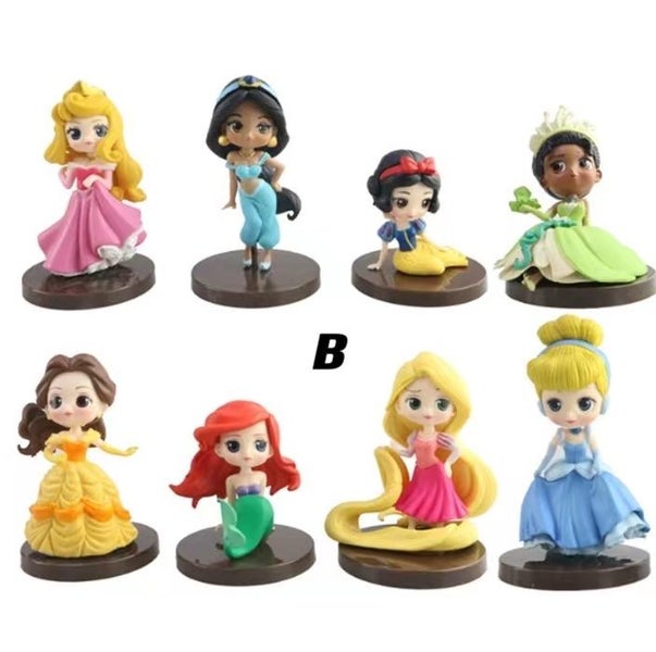 Disney Princess Figures Pack A 6pcs + 12pcs (clothes) Carousel 3