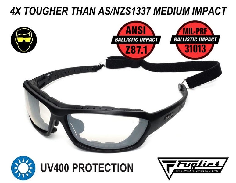 Fuglies ADF10 Ballistic Clear Safety Glasses Carousel 1