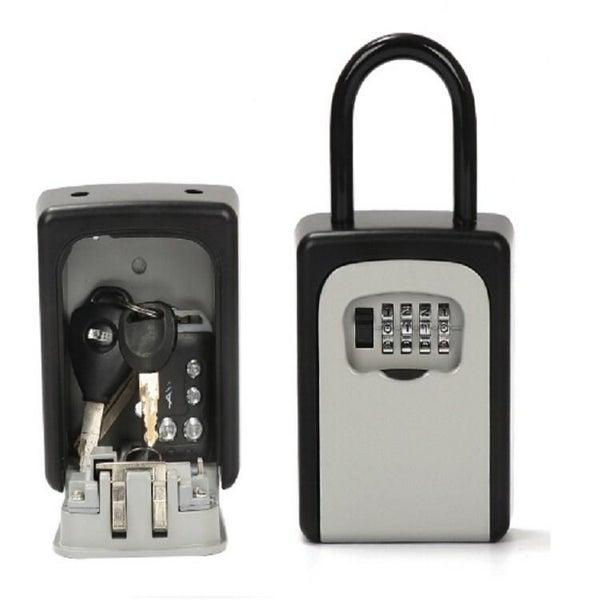 Safety Key Lock Box Combination Portable Aluminium Alloy Key Safe Box Securit... Carousel 1