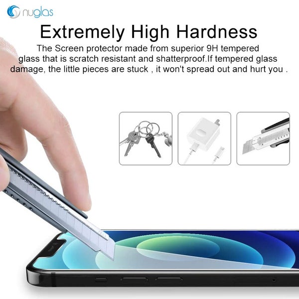 2x Screen protector Nuglas Tempered Glass Clear For IPhone 11/XR with applicator Carousel 2