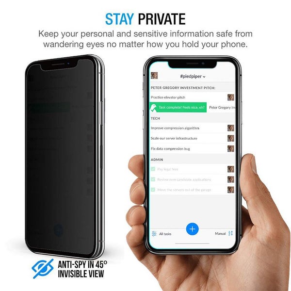 Screen Protector Nuglas Flat Clear Privacy Tempe Glass For iPhone 11 Pro Max/Xs Carousel 1