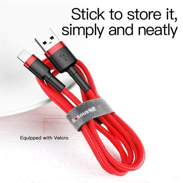 Phone Cable Baseus cafule Fast Charging USB to Lightning iphone 1.5A 2M Red Carousel 2