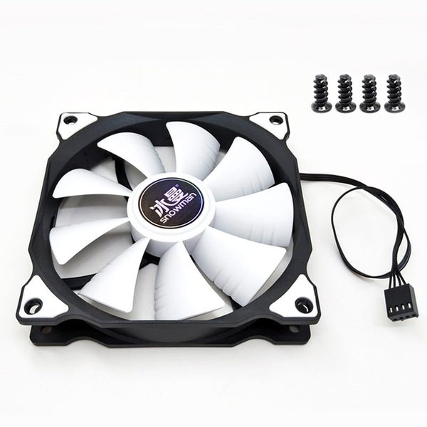 SNOWMAN 4Pin PWM 120mm Case Fan Silent 12CM Case Fan Cooling Fan 800-1300 RPM Carousel 1