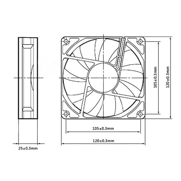 SNOWMAN 4Pin PWM 120mm Case Fan Silent 12CM Case Fan Cooling Fan 800-1300 RPM Carousel 2