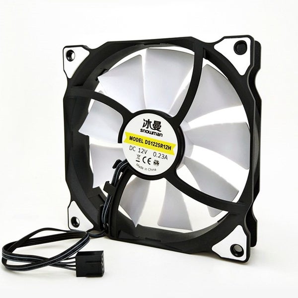 SNOWMAN 4Pin PWM 120mm Case Fan Silent 12CM Case Fan Cooling Fan 800-1300 RPM Carousel 4