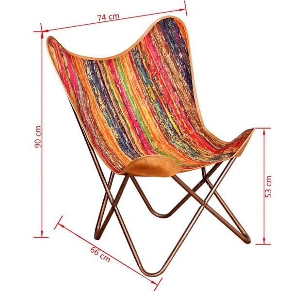 Butterfly Chair Chindi Fabric - Multicolour Carousel 7