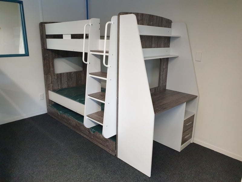 California Single Bunk Beds With Trundle Bed & Desk - New Colour Carousel 2