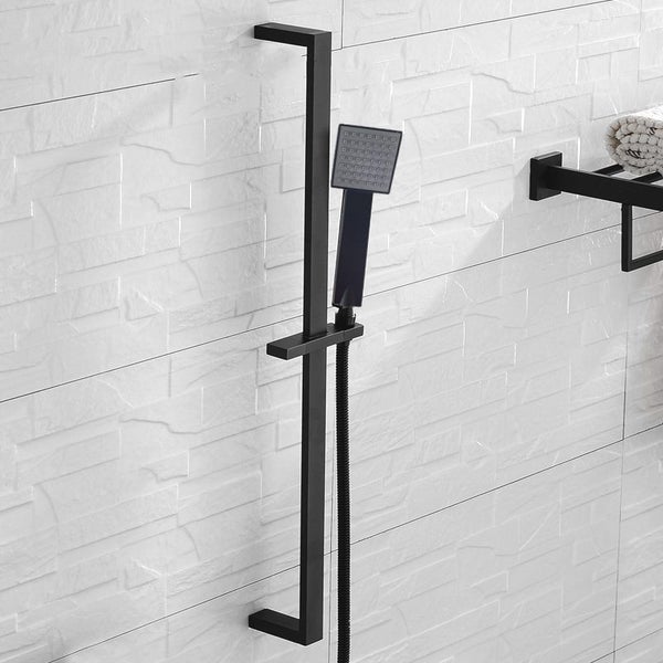 Bathroom Shower Slider With Elbow Matte Black $150 Carousel 1