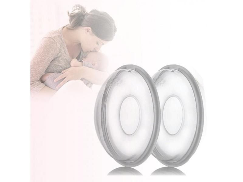1 Pair Silica Gel Collection Cover Baby Feeding Breast Milk Collector Soft Carousel 2