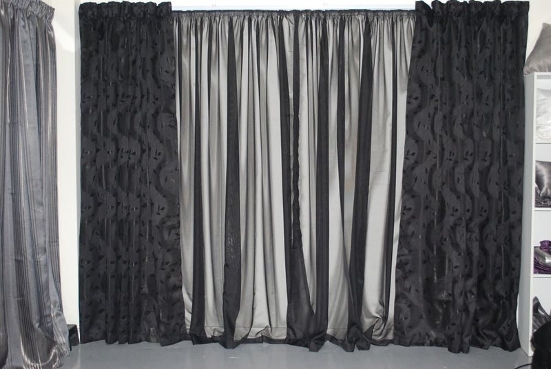 Black - Voile (Sheers) NEW IN!!! Carousel 2
