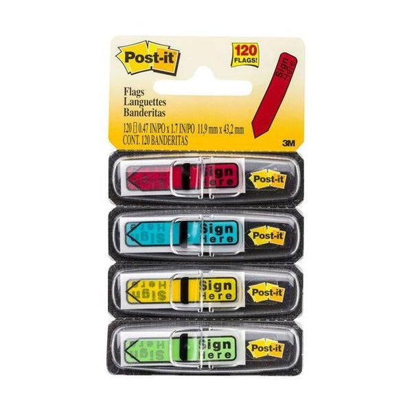 Post-it Arrow Flags 684-SH 12x43mm Sign Here Pack of 5 Carousel 1