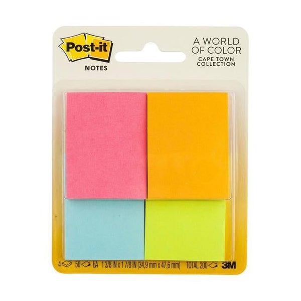 Post-it Notes 653-4AF 36x48mm Cape Town Pack of 4 Carousel 1