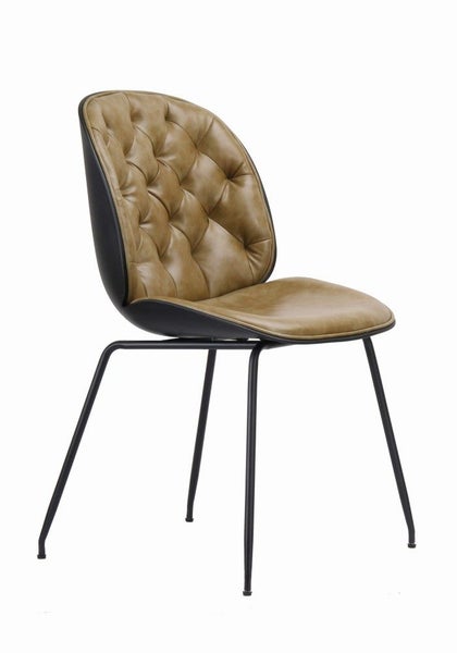 Gael Side dining Chair - Tufted Upholstery - Tan *40% Off* Carousel 1