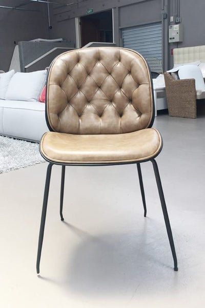 Gael Side dining Chair - Tufted Upholstery - Tan *40% Off* Carousel 2