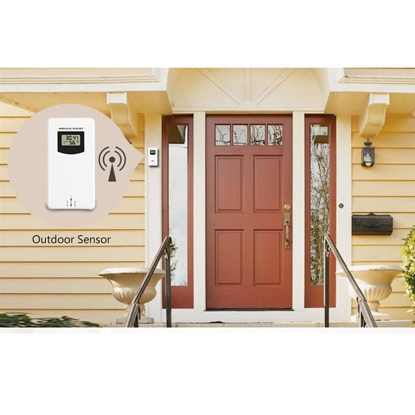 LCD Display Alarm Clock Weather Station with Wireless Outdoor Thermometer Carousel 10