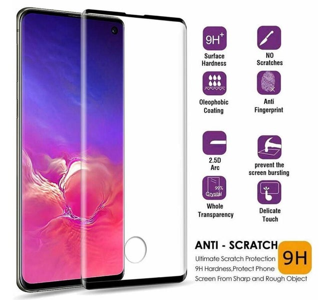 Galaxy S10 PLUS Finger print unlock Tempered Glass Full Screen Protector Carousel 1