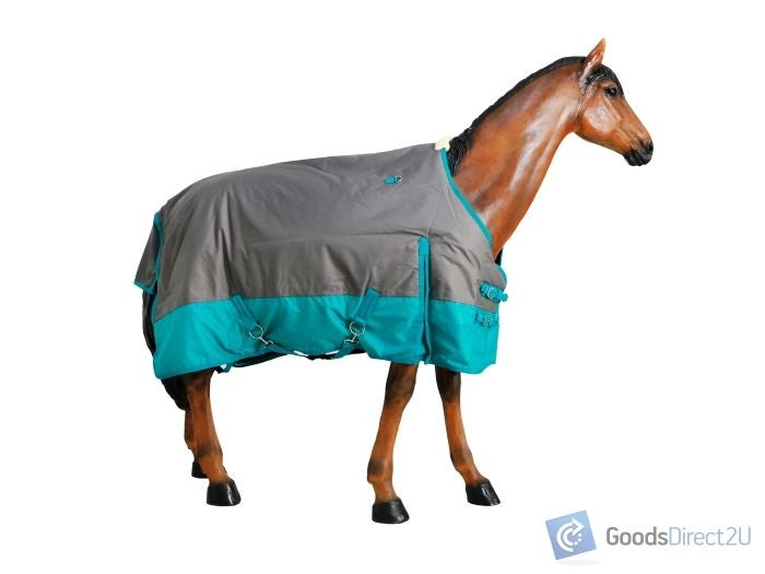 Horse Cover - Summer, Blue & Grey - 84" 600D Carousel 1