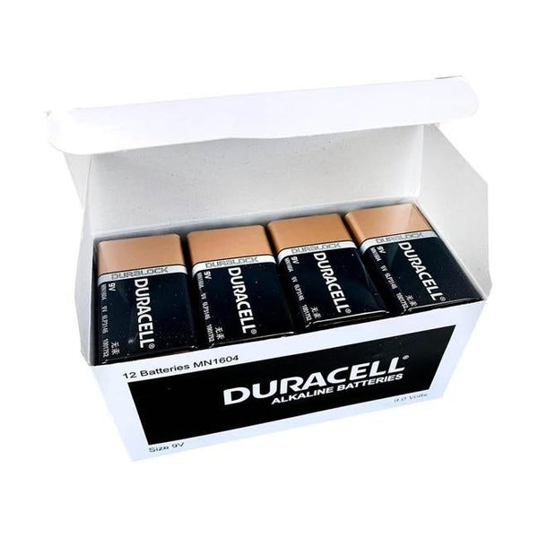 Duracell Coppertop Alkaline 9V Battery Pack of 12 Carousel 1