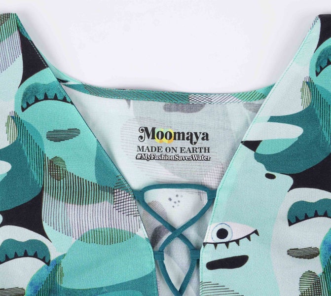 Moomaya Printed Rayon Turkish Maxi Kaftan For Women Beachwear Bikini Cover Up Carousel 7