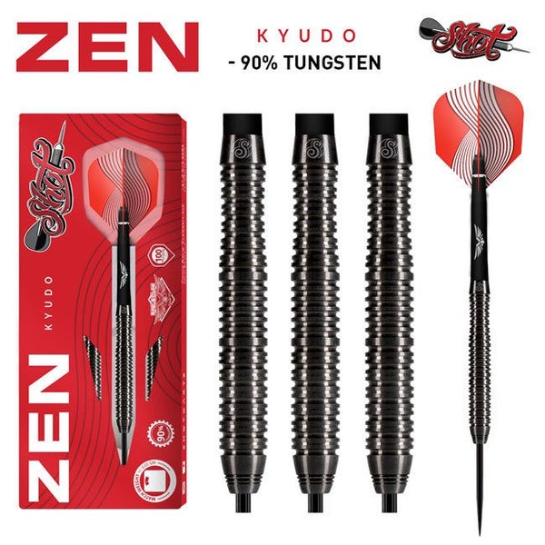 Zen Kyudo Steel Tip Dart Set-90% Tungsten Carousel 1