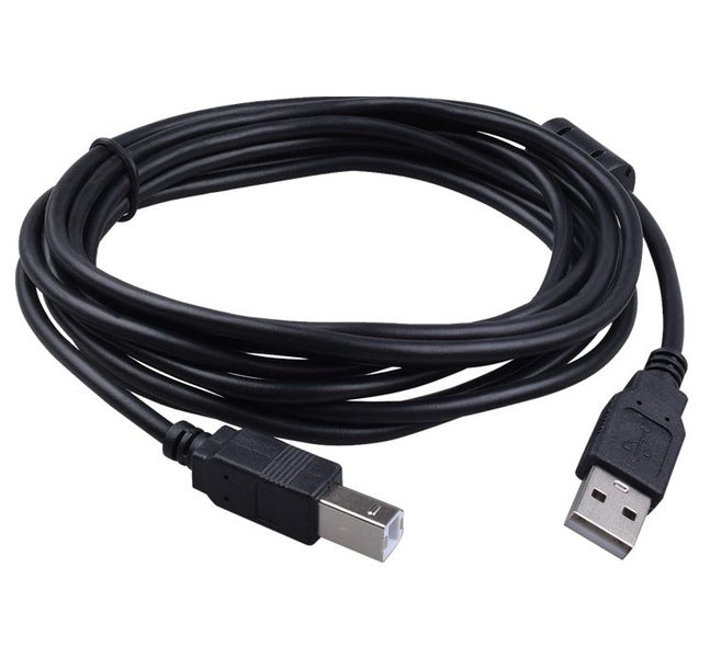 1.5m USB 2.0 Printer Cable HP Cannon Epson Dell Brother Lead Cord Label Carousel 1