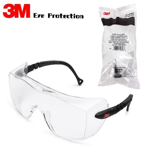 3M 12308 Anti Fog Protective Goggles Safety Eyes Suitable for Wear Glasses Carousel 2