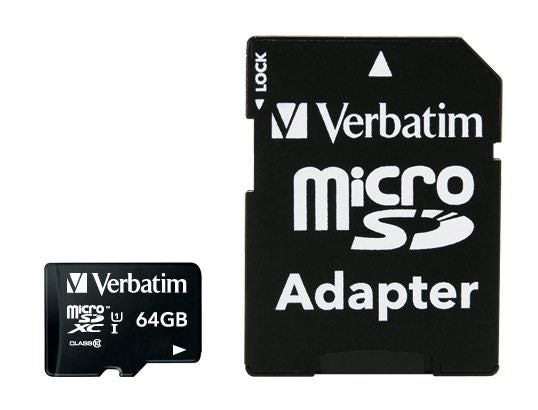Verbatim Premium microSDXC Class 10 UHS-I Card 64GB with Adapter Carousel 1