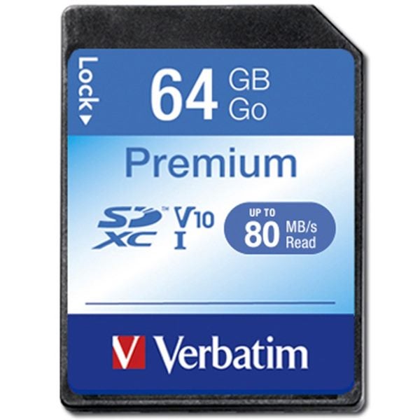 Verbatim Premium SDXC Class 10 Card 64GB Carousel 1