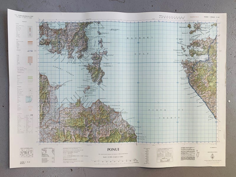 Vintage Ponui Island Map - Waiheke Carousel 1