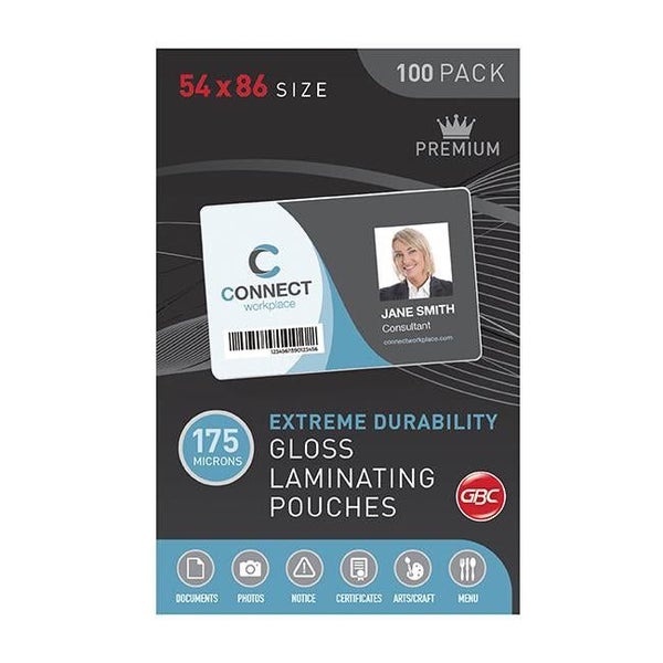 Gbc laminating pouch 54x86mm 175 micron pk100 Carousel 1
