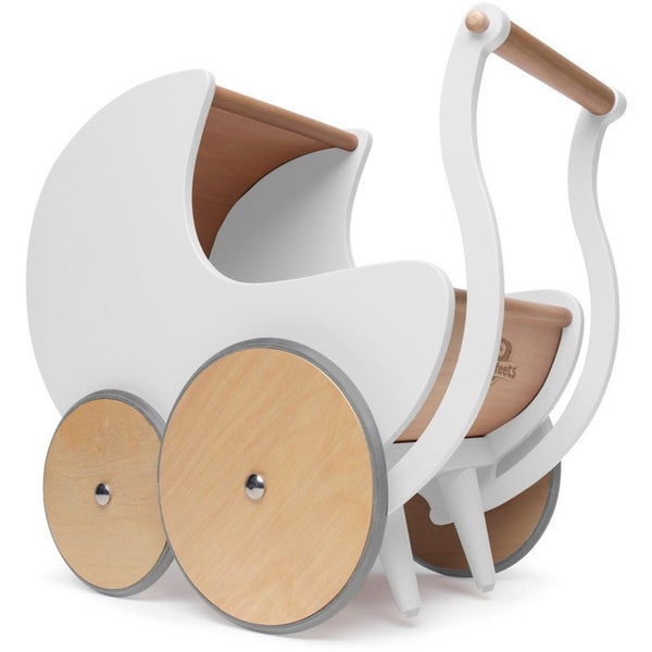 Kinderfeet Wooden Pram-WHITE only Carousel 1
