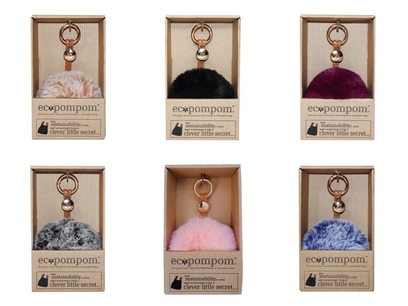 Ecopompom (Keyring with Reusable Bag) – Frosted Charcoal Carousel 3