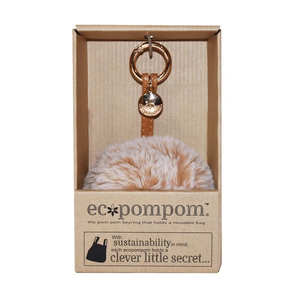 Ecopompom (Keyring with Reusable Bag) - Frosted Caramel Carousel 1