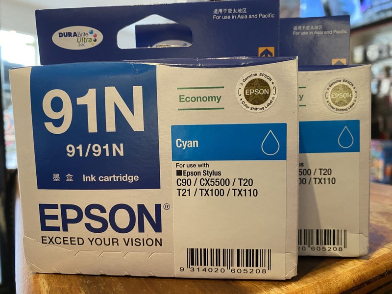Epson Ink 91N Cyan Genuine (1+1) Carousel 1