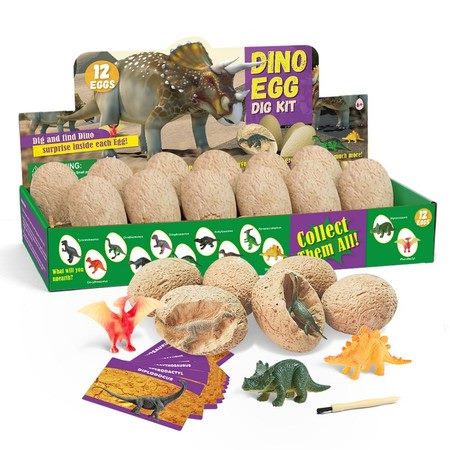 Easter Egg Dig up 12 Dinosaur Toys for Kids Dino Egg Dig Kit Carousel 1
