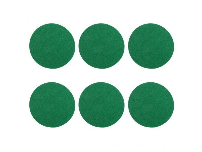 6 Pieces Air Hockey Table Felt Pads Green Replacement Carousel 1