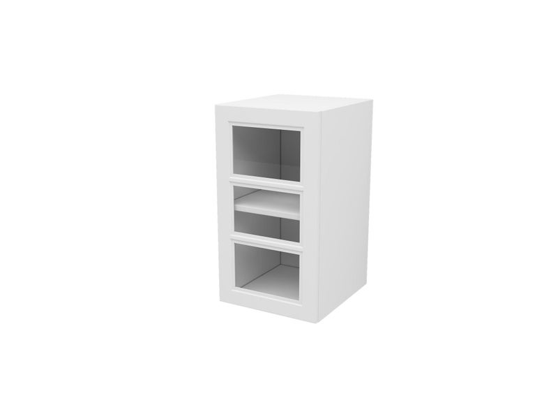 Kitchen Cabinet Flat Pack, Wall Cabinet 300mm, single clear glass door Carousel 1